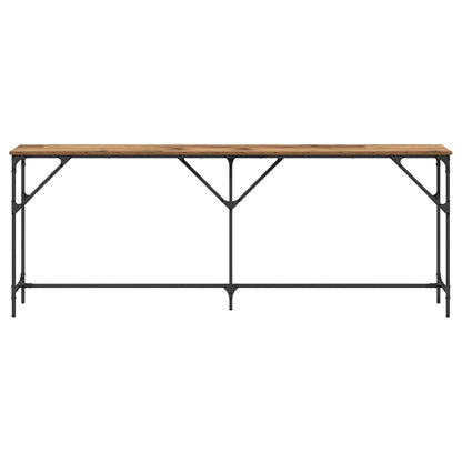 Konsolentisch Altholz 200 x 29 x 75 cm Schichtholz und Metall