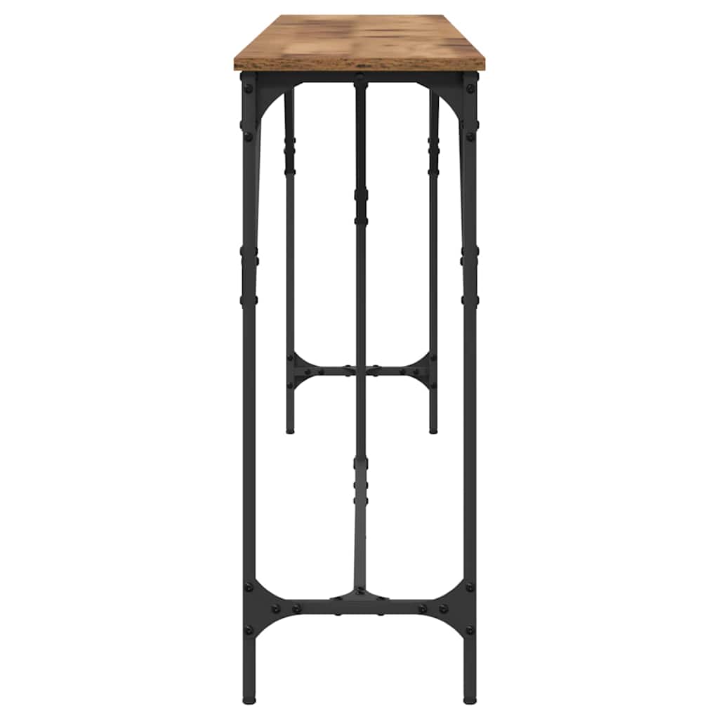 Konsolentisch Altholz 200 x 29 x 75 cm Schichtholz und Metall