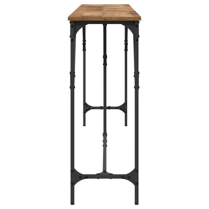 Konsolentisch Altholz 200 x 29 x 75 cm Schichtholz und Metall