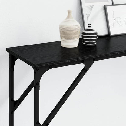 Konsolentisch Schwarz Eichen-Optik 200 x 29 x 75 cm