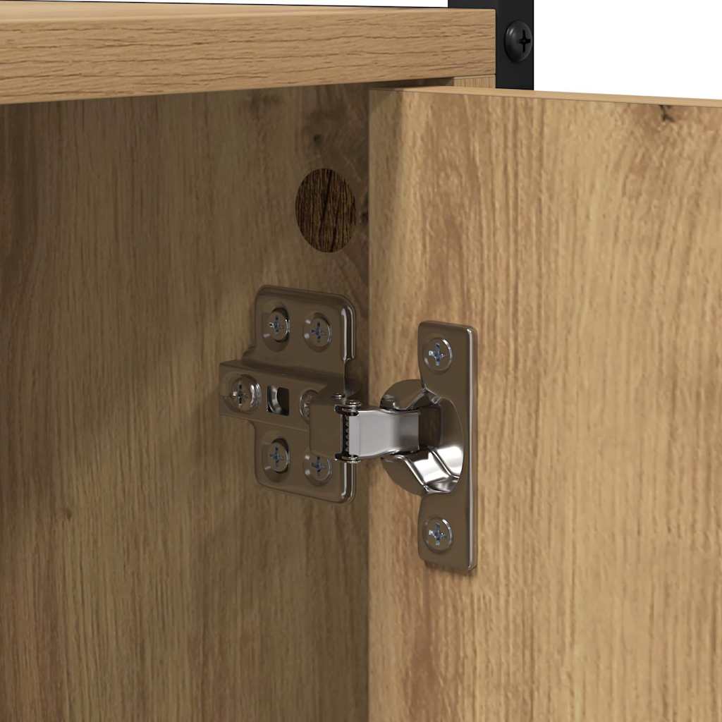 Waschmaschinenschrank Eiche handwerklich 68 x 48,5 x 194 cm