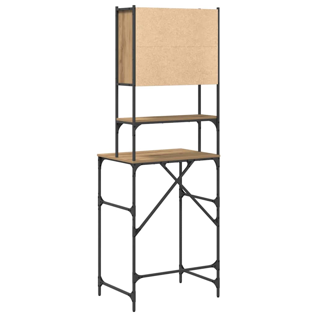 Waschmaschinenschrank Eiche handwerklich 68 x 48,5 x 194 cm
