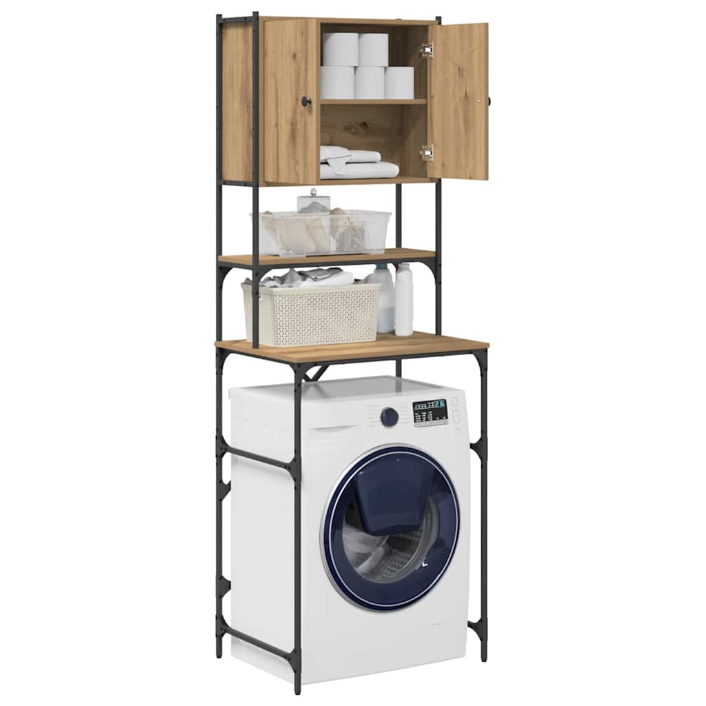 Waschmaschinenschrank Eiche handwerklich 68 x 48,5 x 194 cm