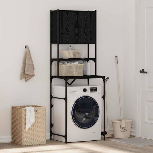 Waschmaschinenschrank Schwarze Eiche 68 x 48,5 x 194 cm