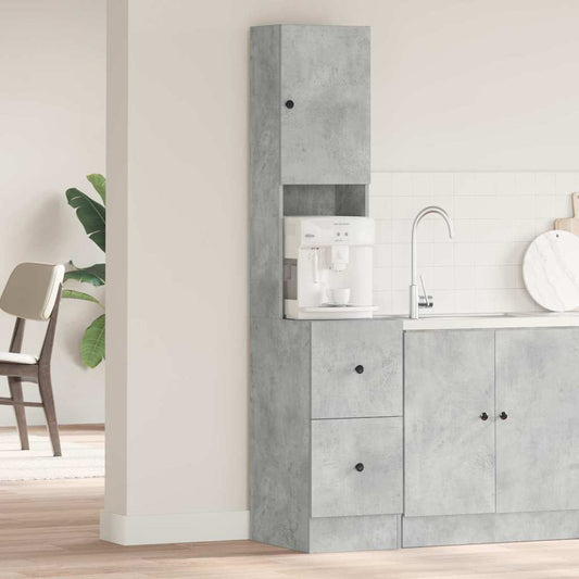 Küchenschrank Beton Grau 35x50x180 cm Spanplatte