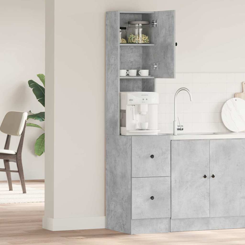 Küchenschrank Beton Grau 35x50x180 cm Spanplatte