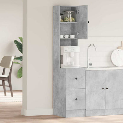 Küchenschrank Beton Grau 35x50x180 cm Spanplatte