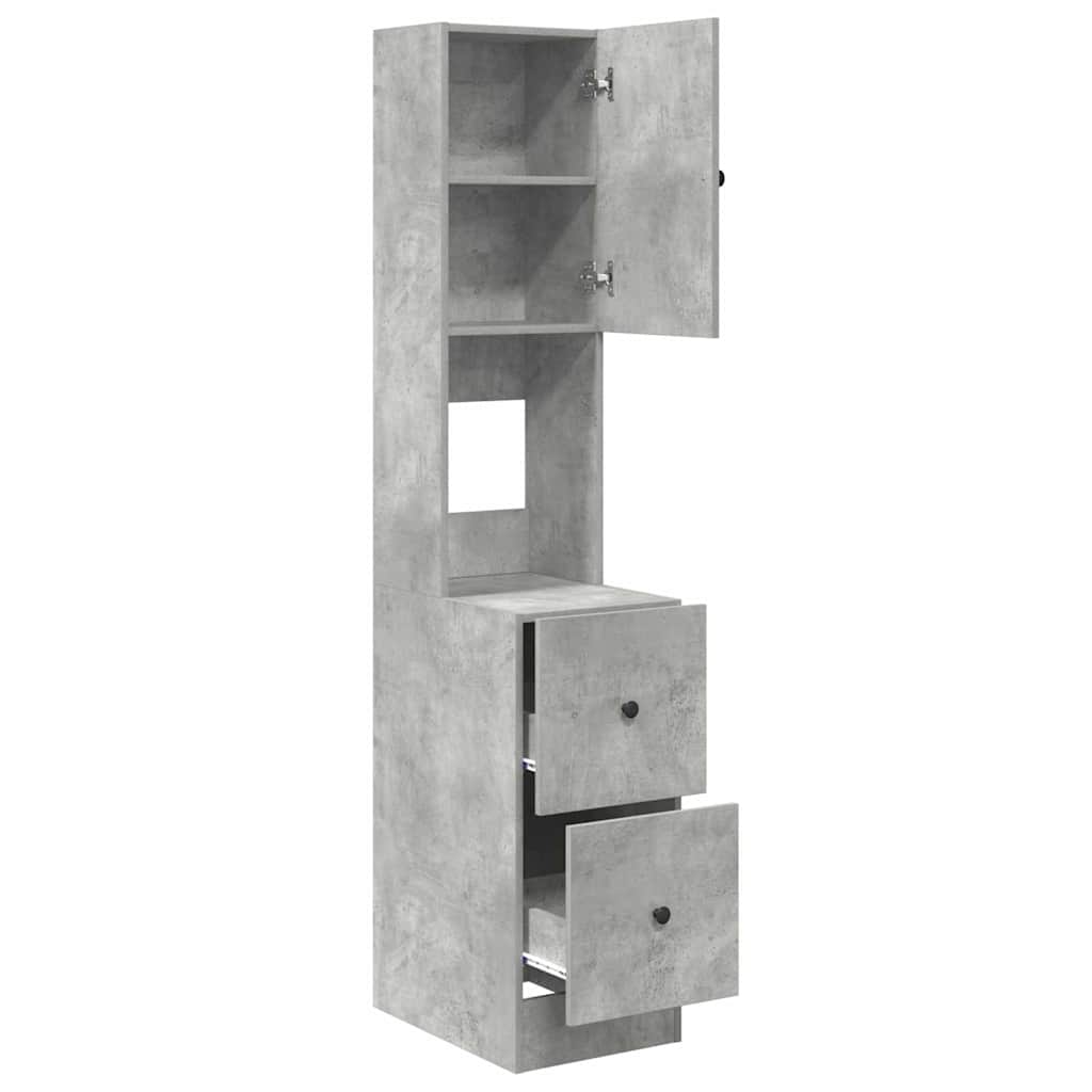 Küchenschrank Beton Grau 35x50x180 cm Spanplatte