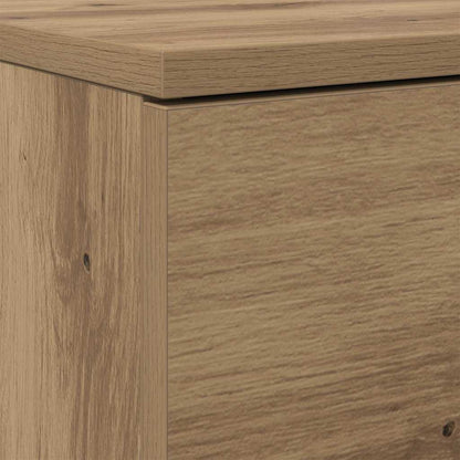 Schuhschrank mit Regal Eiche handwerklich 100,5 x 28 x 100 cm