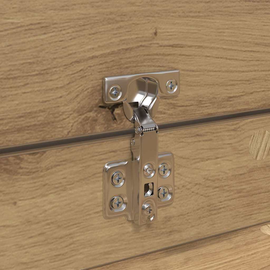 Schuhschrank mit Regal Eiche handwerklich 100,5 x 28 x 100 cm