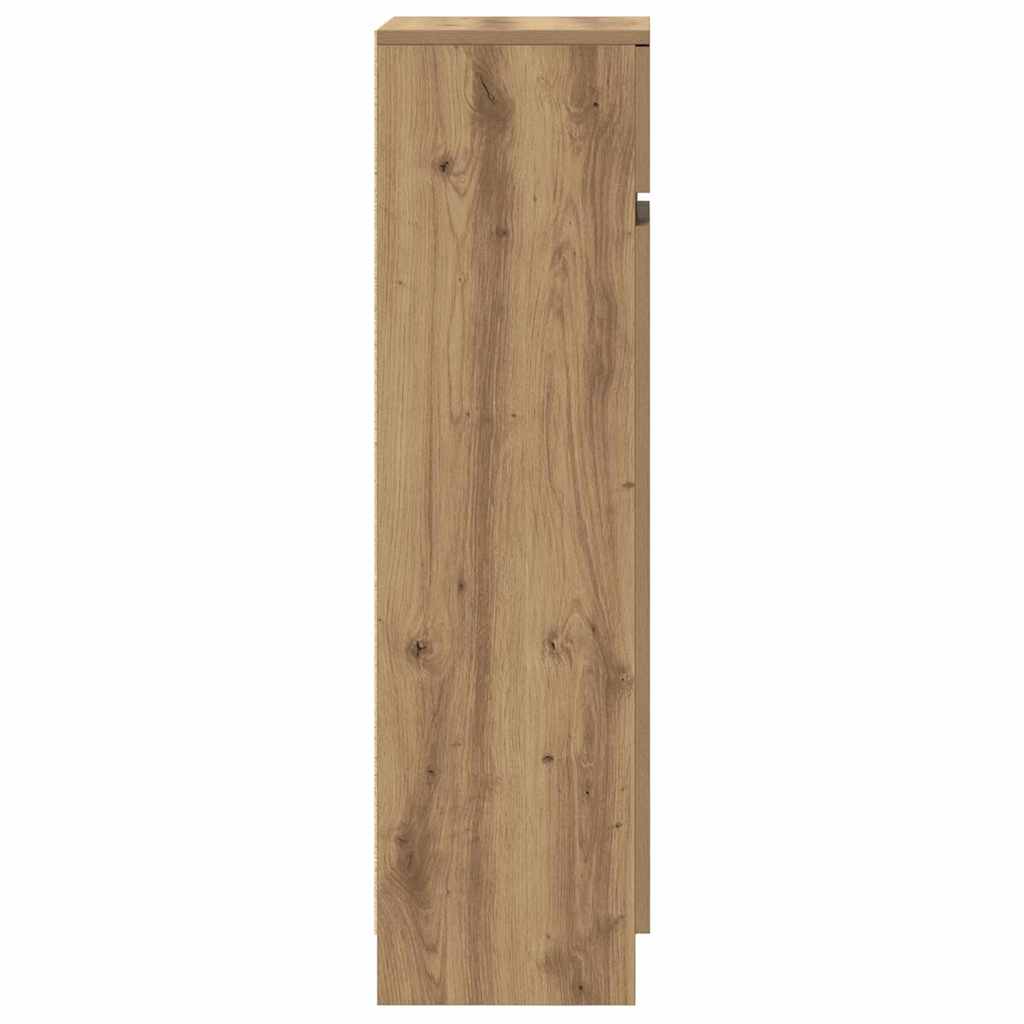 Schuhschrank mit Regal Eiche handwerklich 100,5 x 28 x 100 cm