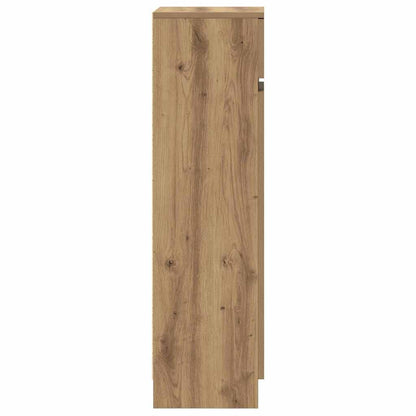 Schuhschrank mit Regal Eiche handwerklich 100,5 x 28 x 100 cm