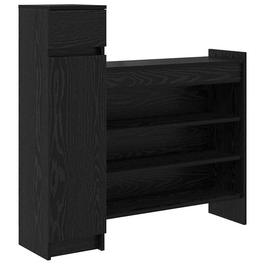 Schuhschrank Schwarze Eiche 100,5 x 28 x 100 cm Holzwerkstoff