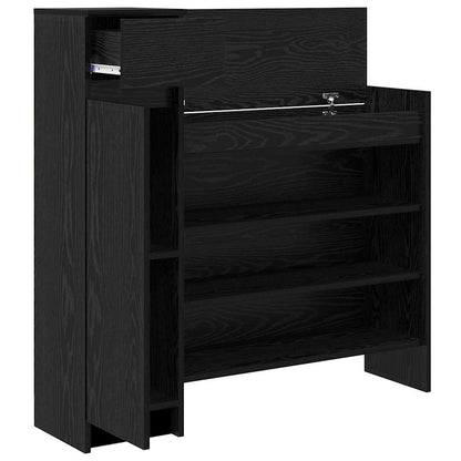 Schuhschrank Schwarze Eiche 100,5 x 28 x 100 cm Holzwerkstoff