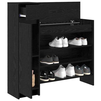 Schuhschrank Schwarze Eiche 100,5 x 28 x 100 cm Holzwerkstoff