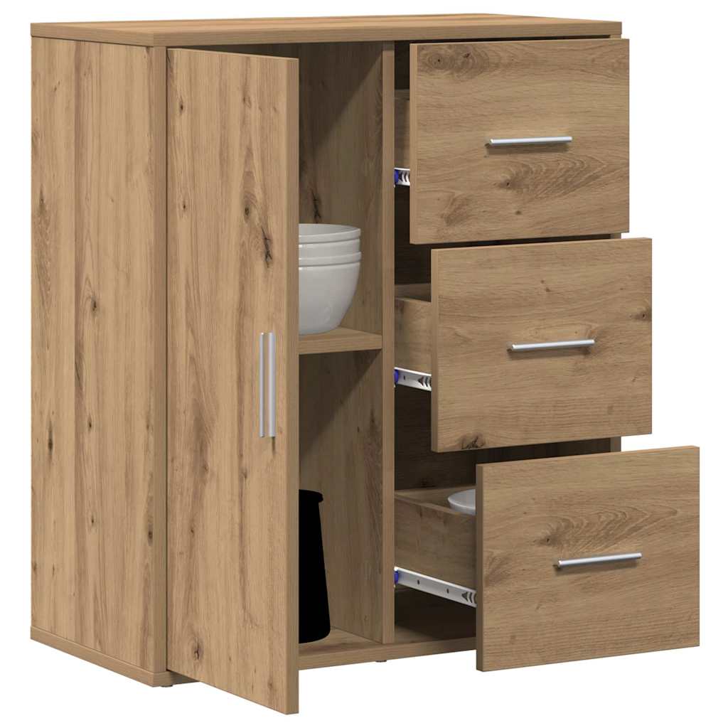 Sideboard Eiche handwerklich 60 x 31 x 70 cm Holzwerkstoff