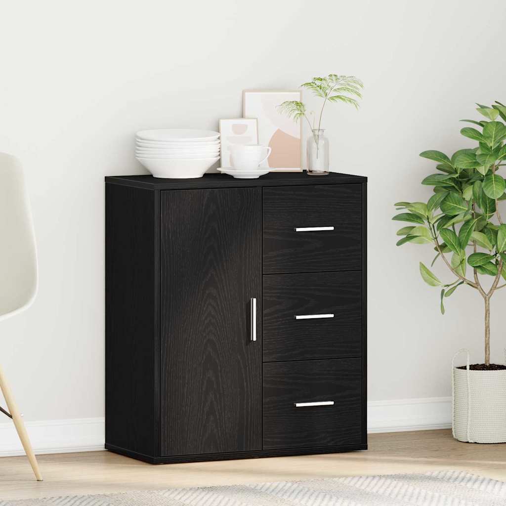 Sideboard Schwarze Eiche 60 x 31 x 70 cm Holzwerkstoff