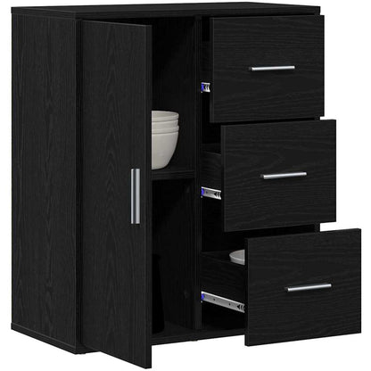 Sideboard Schwarze Eiche 60 x 31 x 70 cm Holzwerkstoff