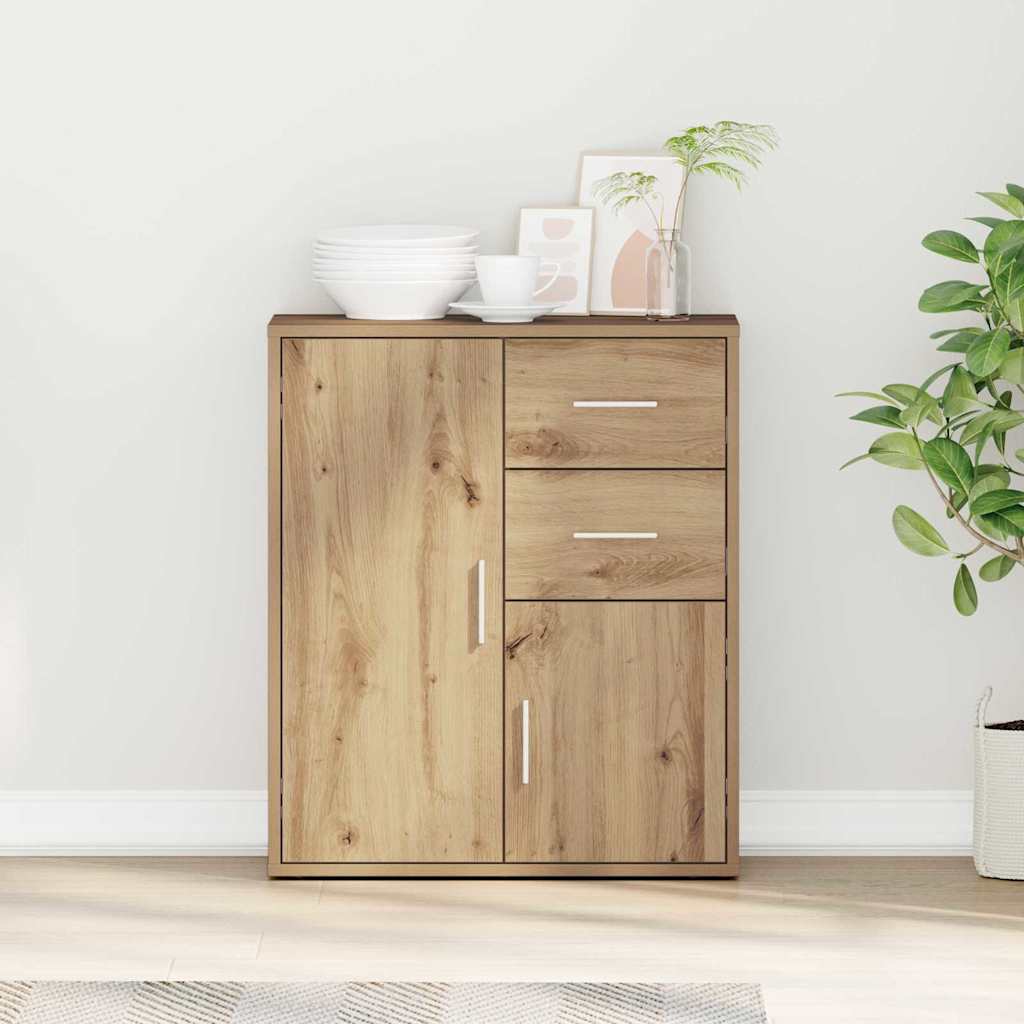 Sideboard Eiche handwerklich 60 x 31 x 70 cm Holzwerkstoff