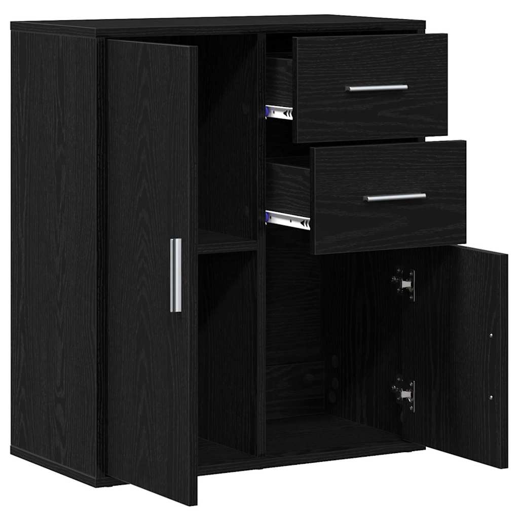 Sideboard Schwarze Eiche 60 x 31 x 70 cm Holzwerkstoff