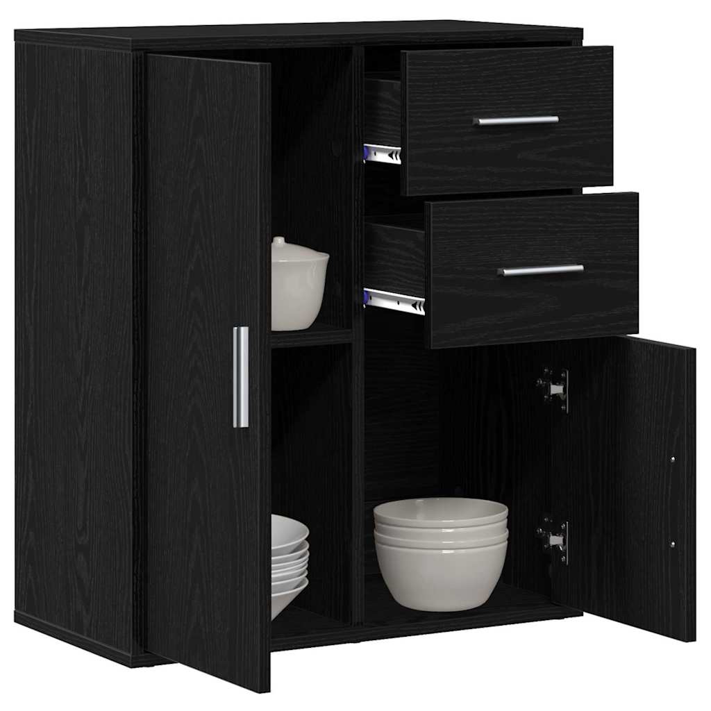 Sideboard Schwarze Eiche 60 x 31 x 70 cm Holzwerkstoff