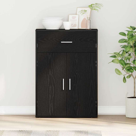 Sideboard Schwarze Eiche 79 x 38 x 80 cm Holzwerkstoff