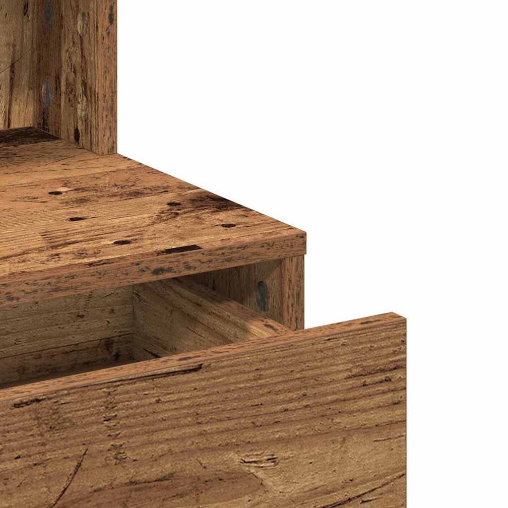Schminktisch mit Regal Altholz 80 x 41 x 134,5 cm Holzwerkstoff