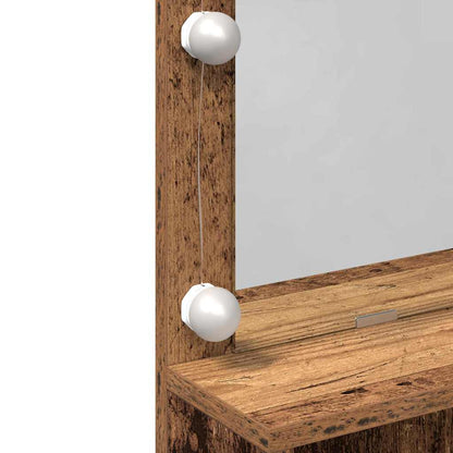 Schminktisch mit Regal Altholz 80 x 41 x 134,5 cm Holzwerkstoff