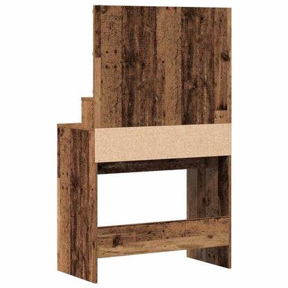 Schminktisch mit Regal Altholz 80 x 41 x 134,5 cm Holzwerkstoff