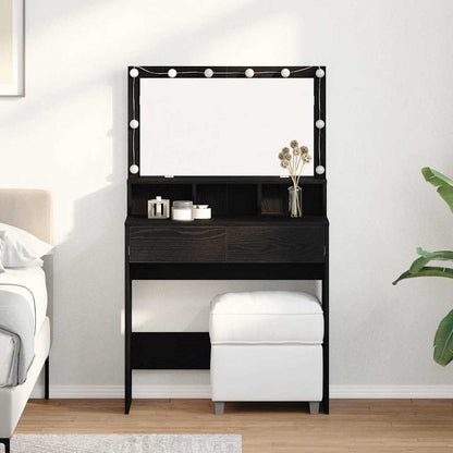 Schminktisch Schwarze Eiche 80 x 41 x 134,5 cm Holzwerkstoff