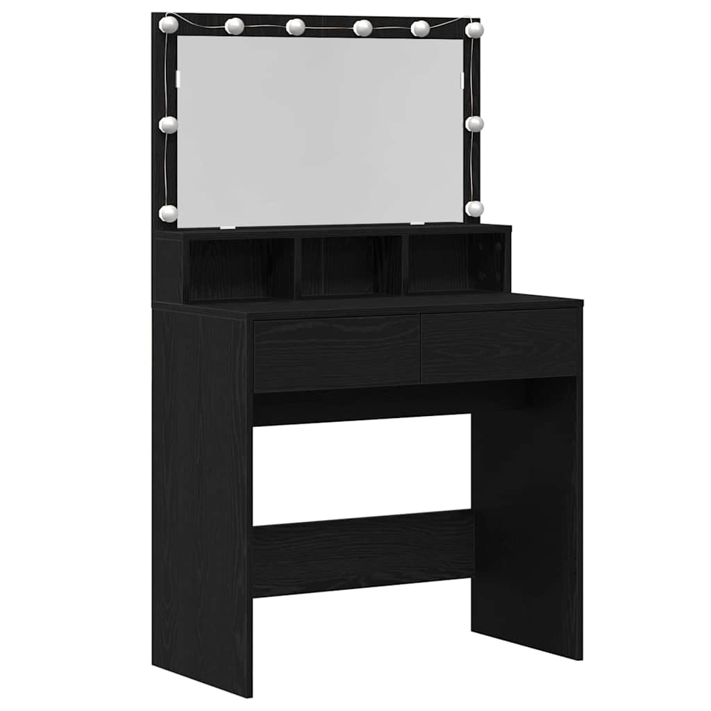 Schminktisch Schwarze Eiche 80 x 41 x 134,5 cm Holzwerkstoff