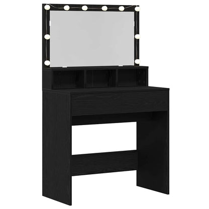 Schminktisch Schwarze Eiche 80 x 41 x 134,5 cm Holzwerkstoff