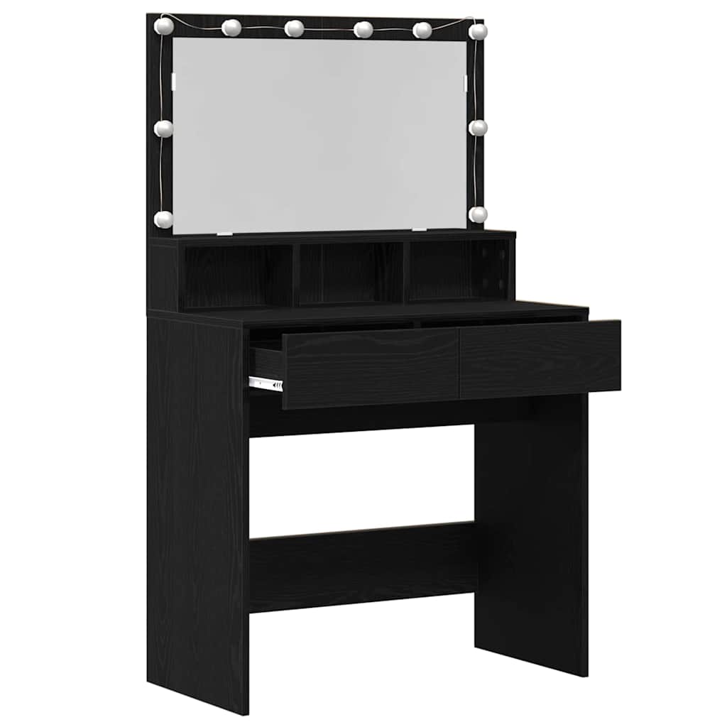 Schminktisch Schwarze Eiche 80 x 41 x 134,5 cm Holzwerkstoff