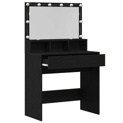 Schminktisch Schwarze Eiche 80 x 41 x 134,5 cm Holzwerkstoff