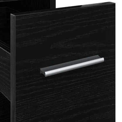 Schlanker Badezimmer-Schrank Schwarze Eiche 22 x 44 x 61,5 cm