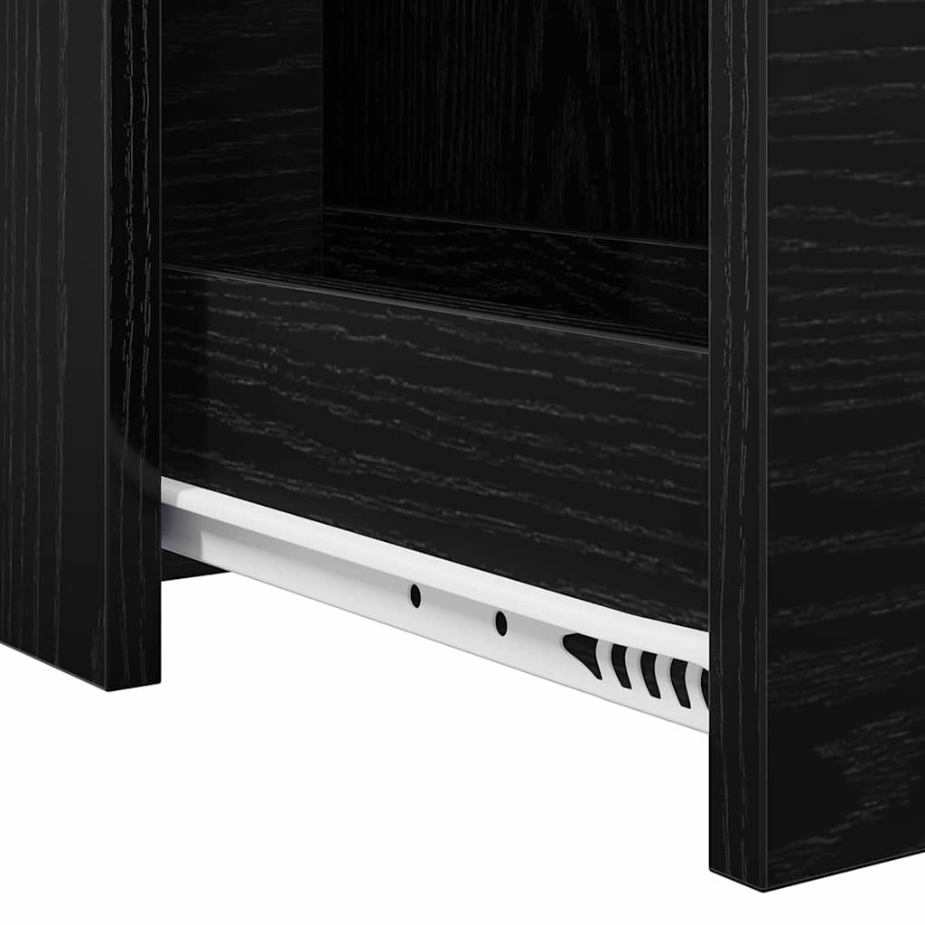 Schmaler Badezimmer-Schrank Schwarze Eiche 80 x 18 x 60 cm