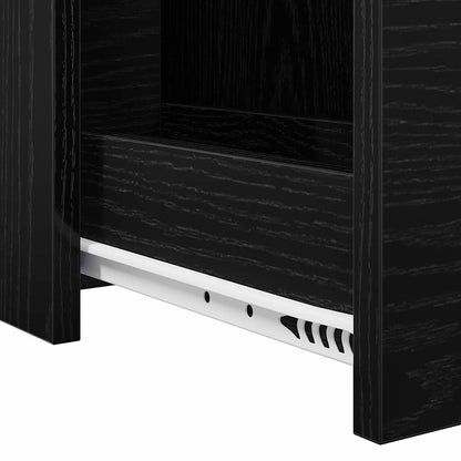 Schmaler Badezimmer-Schrank Schwarze Eiche 80 x 18 x 60 cm