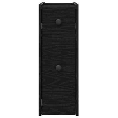 Schmaler Badezimmer-Schrank Schwarze Eiche 80 x 18 x 60 cm