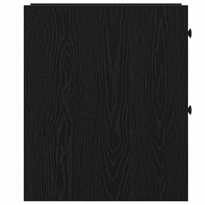 Schmaler Badezimmer-Schrank Schwarze Eiche 80 x 18 x 60 cm