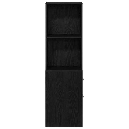 Schmaler Badezimmer-Schrank Schwarze Eiche 22 x 41 x 135 cm