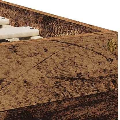 Bettgestell mit Kopfteil Altholz 90 x 200 cm Holzwerkstoff