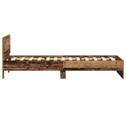 Bettgestell mit Kopfteil Altholz 90 x 200 cm Holzwerkstoff