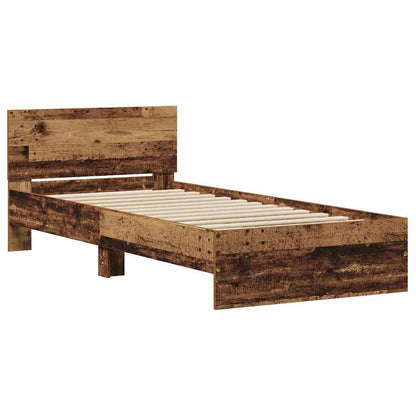 Bettgestell mit Kopfteil Altholz 75 x 190 cm Holzwerkstoff