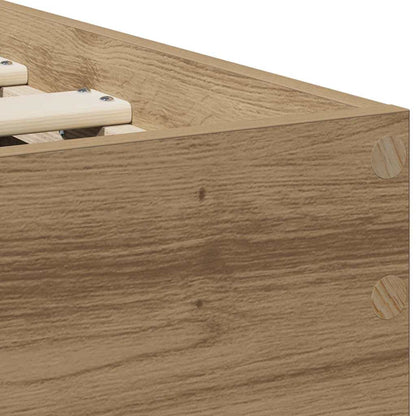 Bettgestell Eiche handwerklich 75 x 190 cm Holzwerkstoff