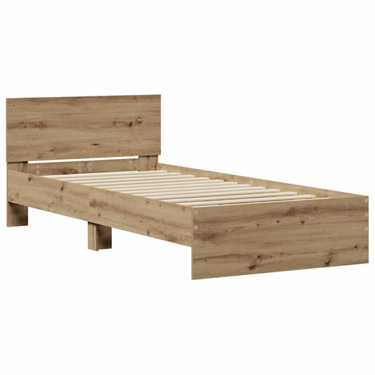 Bettgestell Eiche handwerklich 75 x 190 cm Holzwerkstoff
