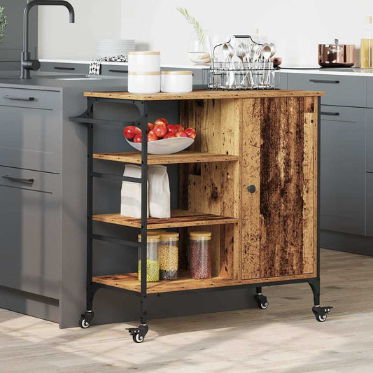 Küchentrolley Altholz 87.5 x 38.5 x 84.5 cm Holzwerkstoff