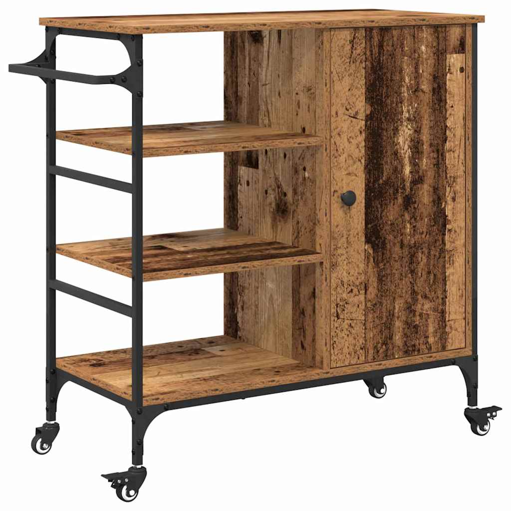 Küchentrolley Altholz 87.5 x 38.5 x 84.5 cm Holzwerkstoff