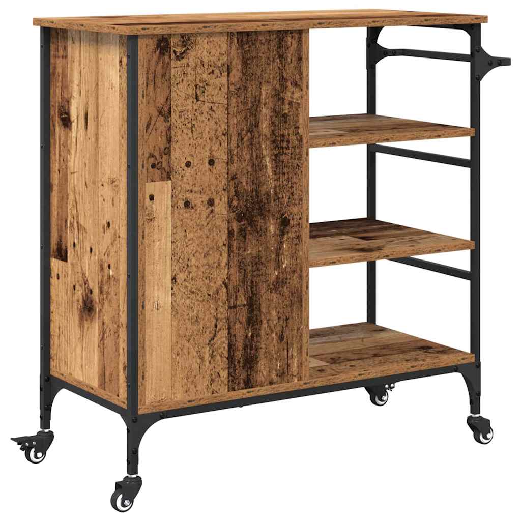 Küchentrolley Altholz 87.5 x 38.5 x 84.5 cm Holzwerkstoff