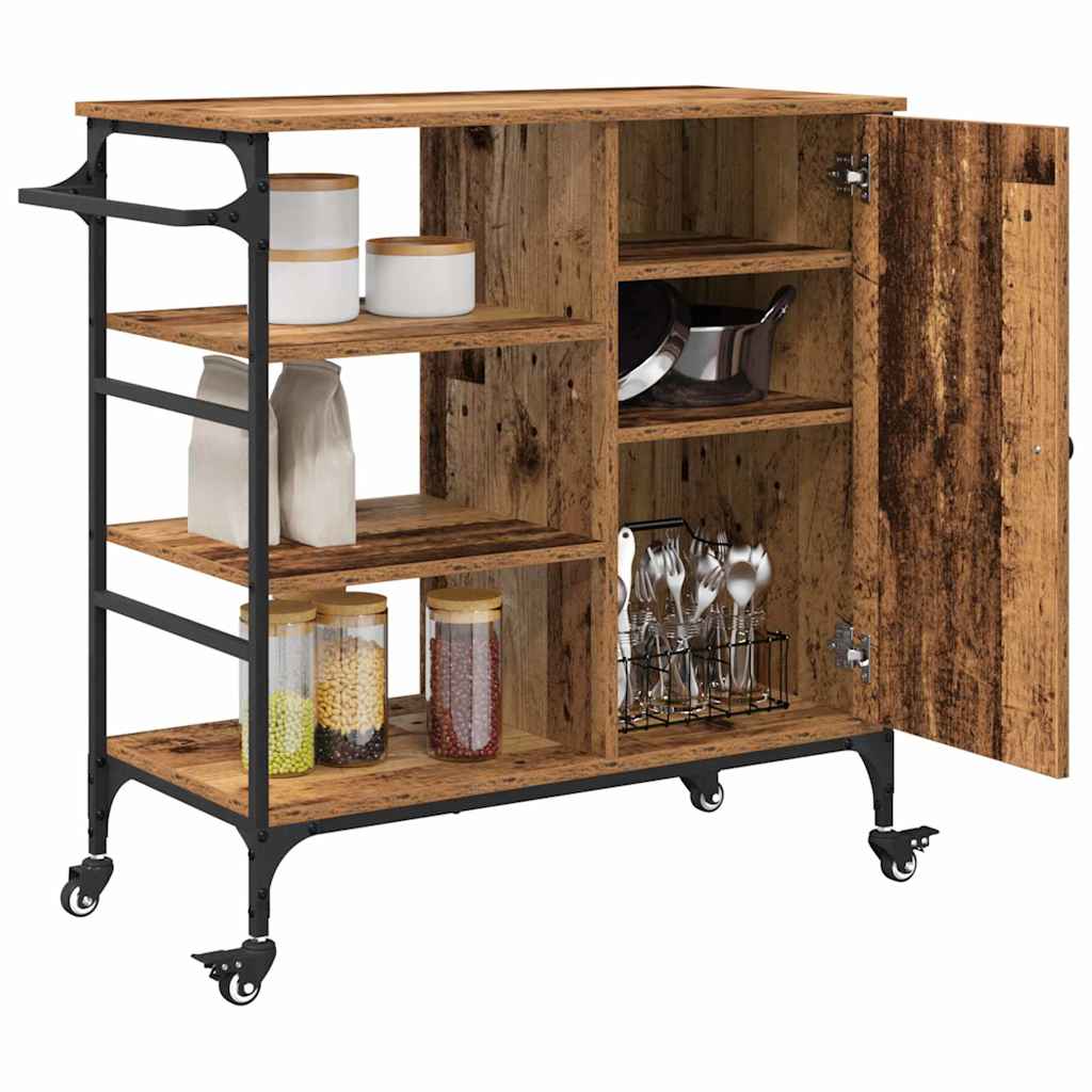 Küchentrolley Altholz 87.5 x 38.5 x 84.5 cm Holzwerkstoff