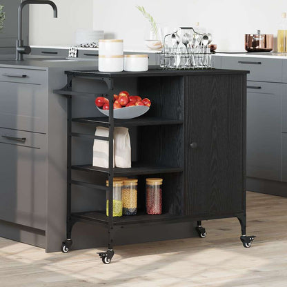 Küchentrolley Schwarze Eiche 87.5 x 38.5 x 84.5 cm